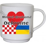 Provincie mok met vlag Oekraïne